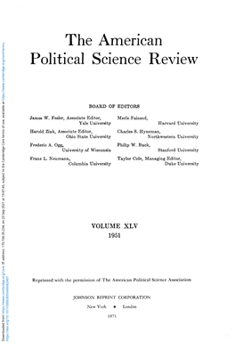 The American Political Science Review