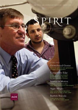 The Texas A&M Foundation Magazine | Spring 2012