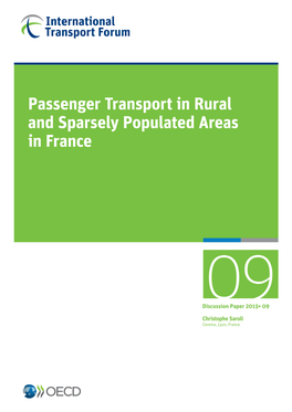 Passenger Transport in Rural and Sparsely Populated Areas in France