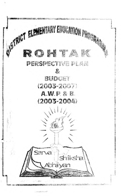 Rohtak Perspective Plan and Budget 200307 AWP & B 2003-04.Pdf