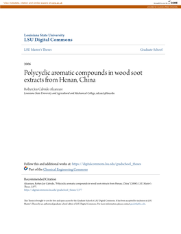 Polycyclic Aromatic Compounds in Wood Soot Extracts from Henan, China