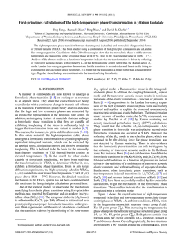 First-Principles Calculations of the High-Temperature Phase Transformation in Yttrium Tantalate