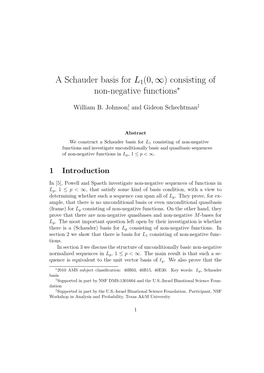 A Schauder Basis for L1(0,∞) Consisting of Non-Negative Functions