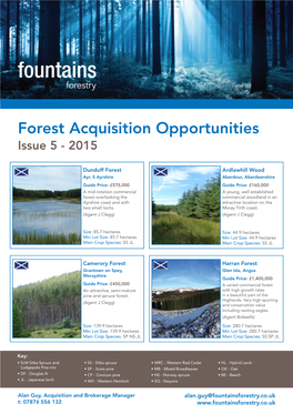 Forest Acquisition Opportunities Issue 5 - 2015