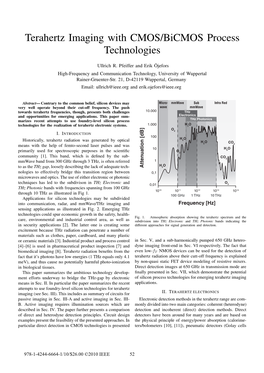 Terahertz Imaging with CMOS/Bicmos Process Technologies