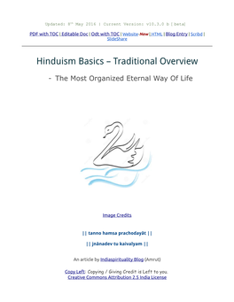 Hinduism Basics – Traditional Overview