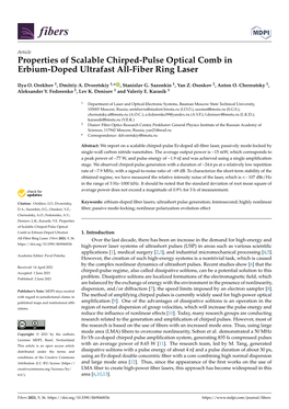 Properties of Scalable Chirped-Pulse Optical Comb in Erbium-Doped Ultrafast All-Fiber Ring Laser