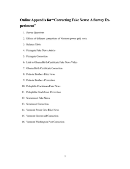 Correcting Fake News: a Survey Ex- Periment"