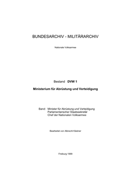 Bundesarchiv - Militärarchiv