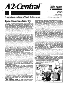 Apple Announces Faster Iigs Seconds