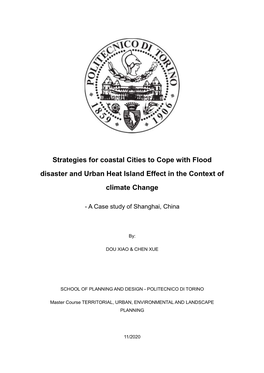 Strategies for Coastal Cities to Cope with Flood Disaster and Urban Heat Island Effect in the Context of Climate Change