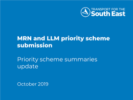 MRN and LLM Priority Scheme Submission Priority Scheme