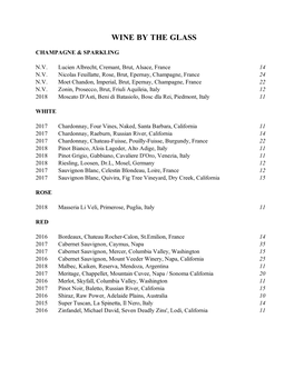 Wine List 1-17-20