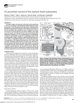 A Laurentian Record of the Earliest Fossil Eukaryotes