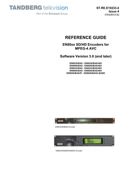 Tandberg EN8090 Reference Guide