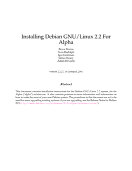 Installing Debian GNU/Linux 2.2 for Alpha