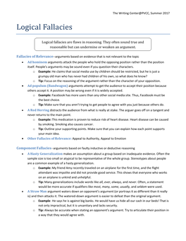 Logical Fallacies