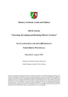 "Attracting, Developing and Retaining Effective Teachers" Düsse