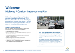 Lougheed Highway) Is for Residents and Businesses in Pitt Meadows