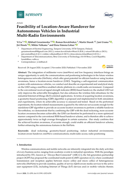 Feasibility of Location-Aware Handover for Autonomous Vehicles in Industrial Multi-Radio Environments