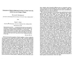 Evolution of Marine Mammal Hunting: a View from the California and Oregon Coasts