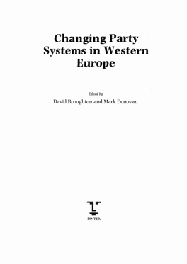 Changing Party Systems in Western Europe