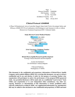 Clinical Protocol AI468048