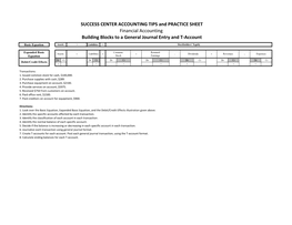 General Journal Entries and T-Accounts