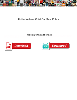 United Airlines Child Car Seat Policy