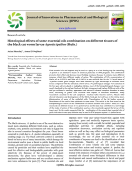 (JIPBS) Histological Effects of Some Essential Oils Combinatio