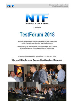 NTF Testforum 2018 Invitation