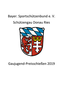 2019 Gaujugend-Preisschießen Ergebnisliste