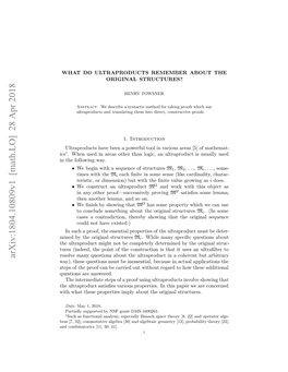 Arxiv:1804.10809V1 [Math.LO]