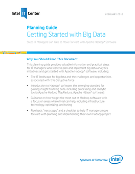 Getting Started with Big Data: Planning Guide