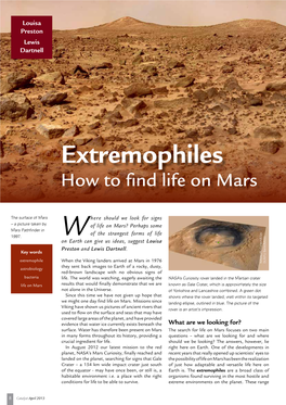 Extremophiles How to Find Life on Mars NASA