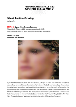 PS122 Gala 17 Silent Auction Artworks