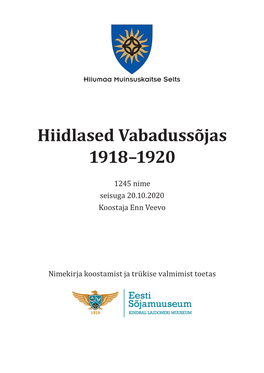 Hiidlased Vabadussõjas 1918–1920