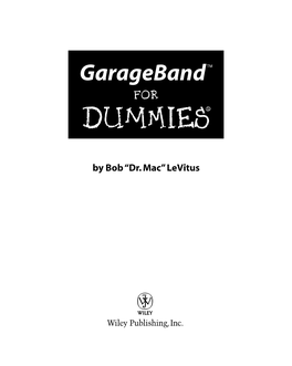 Garageband for Dummies