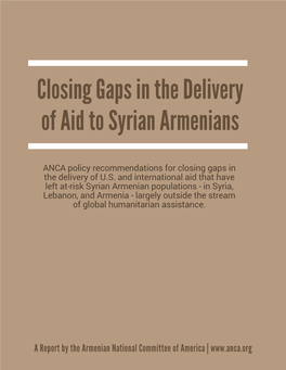 ANCA Policy Recommendations for Closing Gaps in the Delivery of U.S