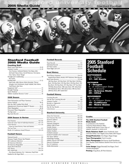 Stanford Football Stanford Football 2005 Media Guide