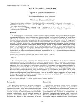 Nota De Investigación/Research Note