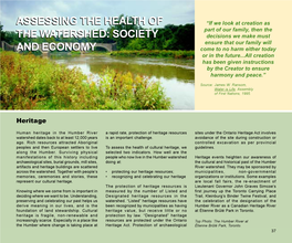Assessing the Health of the Watershed: Society And
