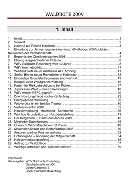 Waldbote 2009