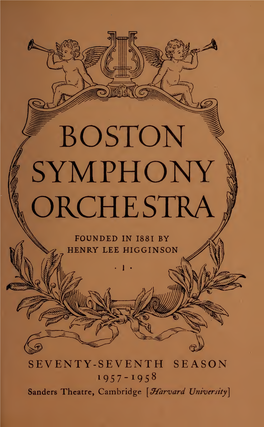 Boston Symphony Orchestra Concert Programs, Season