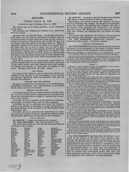 CONGRESSIONAL RECORD-SENATE 3407 SENATE Mr