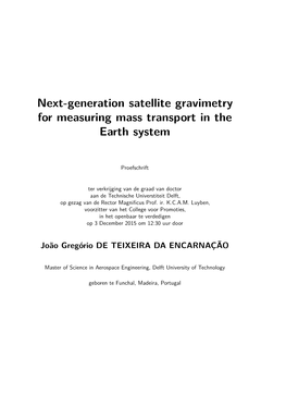 Next-Generation Satellite Gravimetry for Measuring Mass Transport in the Earth System