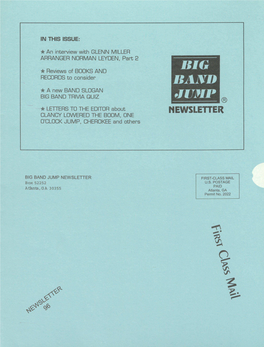 BIG BAND JUMP NEWSLETTER FIRST-CLASS MAIL Box 52252 U.S