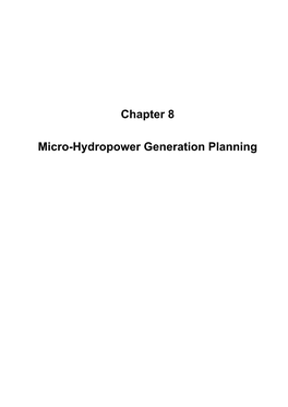 Chapter 8 Micro-Hydropower Generation Planning