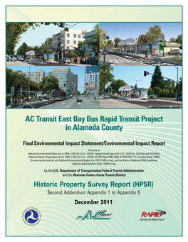 AC Transit East Bay Bus Rapid Transit Project Volume 1