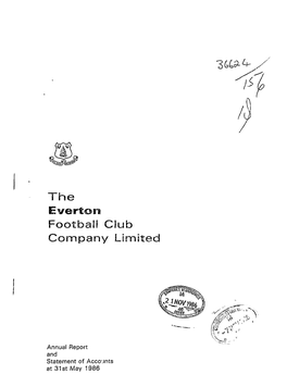 Annual Report 1986